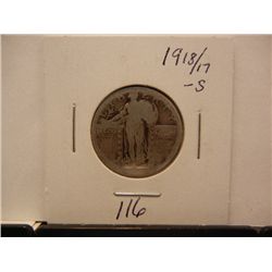 1918\17-S Standing Liberty Quarter