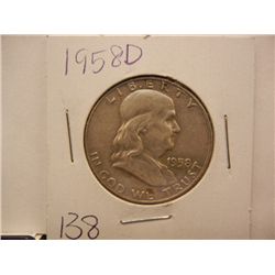 1958-D Franklin Half Dollar