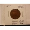 Image 1 : 1865 Two Cent Piece w/ Rotated Reverse