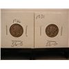 Image 1 : (2) Mercury Dimes: 1926 & 1931