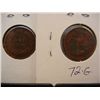 Image 2 : (2) Indian Head Cents: 1908