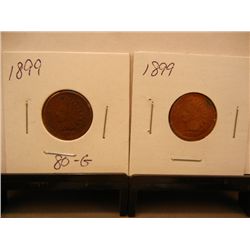 (2) Indian Head Cents: 1899