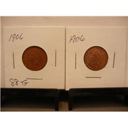 (2) Indian Head Cents: 1906