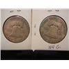 Image 2 : (2) Franklin Half Dollars: 1952-D