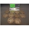 Image 1 : 10 Mercury Dimes, Mixed Dates