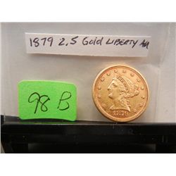 1879 $2.5 Gold Coronet Head Quarter Eagle