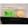 Image 1 : 1851 $1 Gold Coronet Head, Type I
