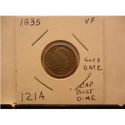 1835 Capped Bust Dime, Good Date