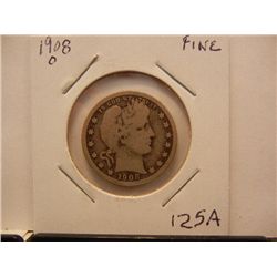 1908-O Barber Quarter