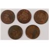 Image 1 : (5) 1867 LOW GRADE INDIAN HEAD CENTS