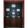 Image 1 : LATE GEORGIAN OAK WELSH DRESSER,with open shelves,the base with central flight of 4 drawers,flank...