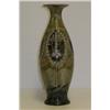 Image 1 : ROYAL DOULTON LAMBETH VASE, green mottled background with a blue and brown Art Nouveau all round...