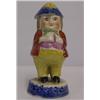 Image 1 : UNUSUAL STAFFORDSHIRE SUGAR/FLOUR SIFTER, the figure wearing a tricorner hat,showing the Willow p...
