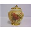 Image 1 : ROYAL WORCESTER DOUBLE LIDDED POT POURRI VASE, the outer lid pierced in cream and gold, the main...