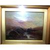 Image 1 : GILT FRAMED OIL PAINTING,entitled Mist on the Hills by Walter Williams. 800 - 1200...