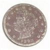 Image 1 : 1893 LIBERTY "V" NICKEL RED BOOK VALUE IS $7.00+ *NICE EARLY GOOD GRADE*!! LIBERTY NICKEL CAME OUT O