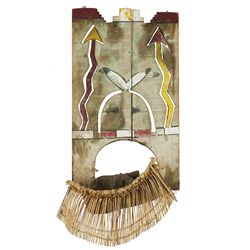 Tableta with Half Face and Two Feathers