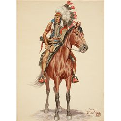 Indian Warrior on Horse