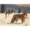 Image 1 : Landscape in Winter with Two Wolves