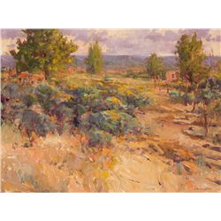 Landscape with Trail Leading to House