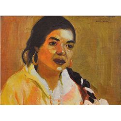 Portrait of Woman with Braid