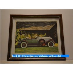 3 x antique car pictures