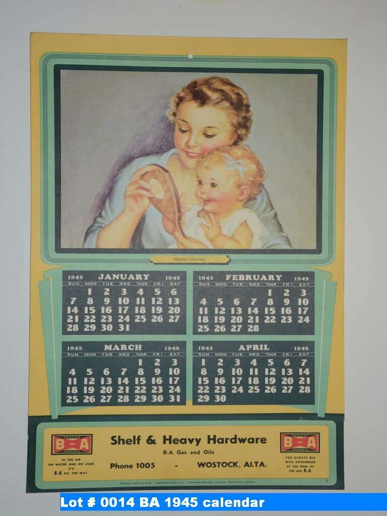 BA 1945 calendar