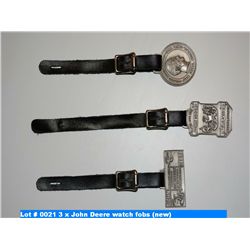 3 x John Deere watch fobs (new)