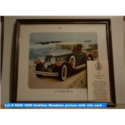 1930 Cadillac Roadster picture with info card