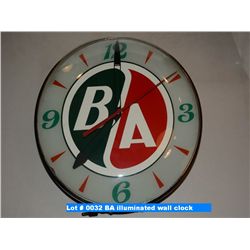 BA illuminated wall clock
