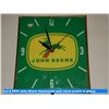 Image 1 : John Deere illuminated wall clock (crack in glass)