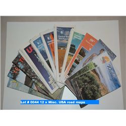 12 x Misc. USA road maps