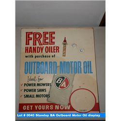 Standup BA Outboard Motor Oil display