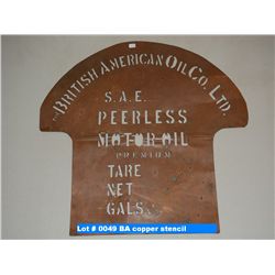BA copper stencil