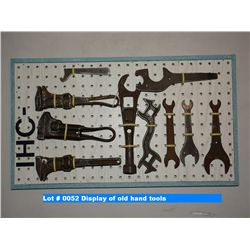 Display of old hand tools
