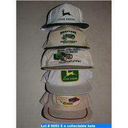 5 x collectable hats