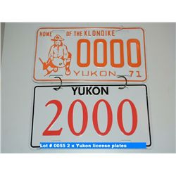 2 x Yukon license plates