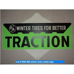 BA winter tires metal sign