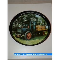 2 x General Tire serving trays