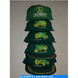 5 x John Deere hats