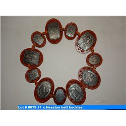 11 x Hesston belt buckles