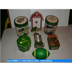 7 x John Deere misc. collectables