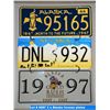 Image 1 : 3 x Alaska license plates
