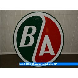 BA round metal sign 36"