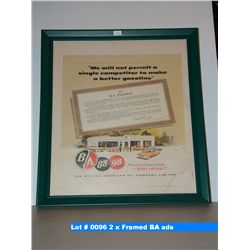 2 x Framed BA ads
