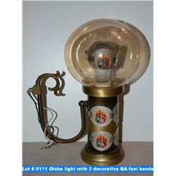 Globe light with 3 decorative BA fuel bands