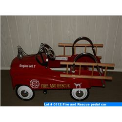 Fire and Rescue pedal car