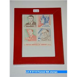 Framed BA stamps