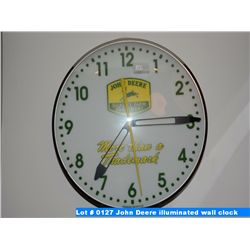 John Deere illuminated wall clock