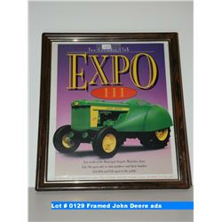 2 x Framed John Deere ads